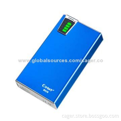 2014 New Aluminum Alloy Case Mobile Phone Power Bank with 10,000mAh Capacity